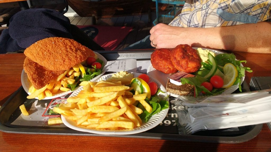 £30-worth of grub. We clutched our stomachs all afternoon and couldn't face tea