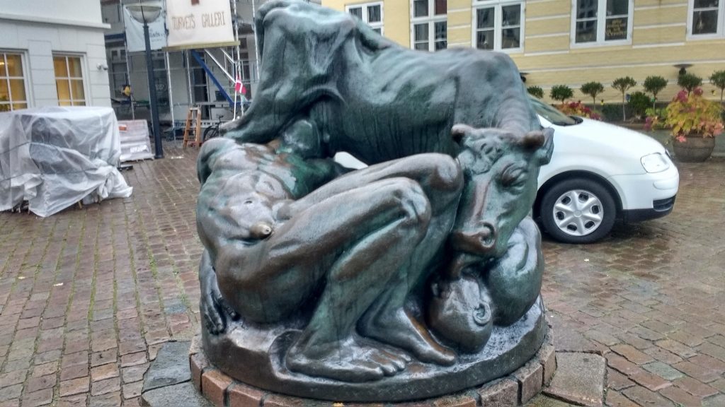 We have no idea what this sculpture represents - ideas on a postcard?