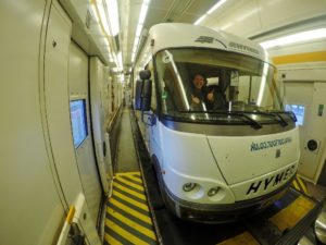 motorhome on the channel tunnel