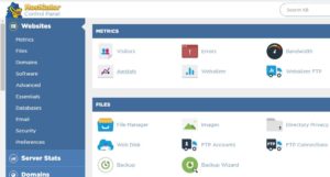 Site admin using the cPanel console at Hostgator