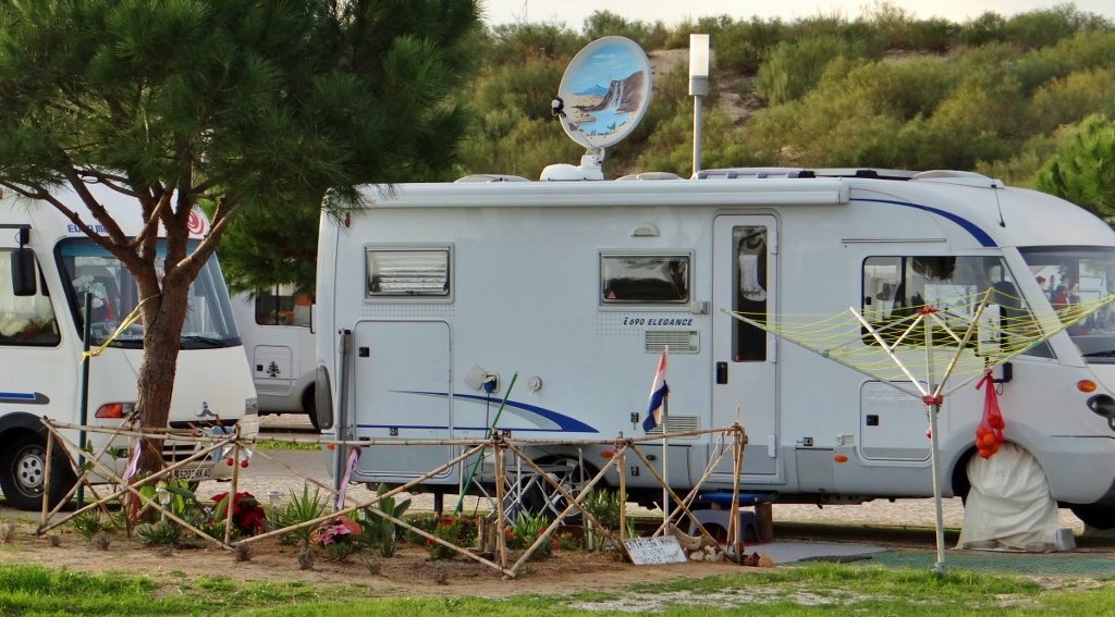 motorhome with garden