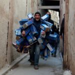 No cars in the medina, Stuff's moved about by hand, in carts or on donkeys