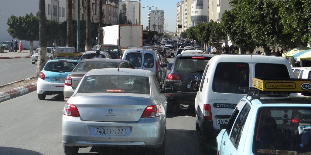 Driving through Meknes