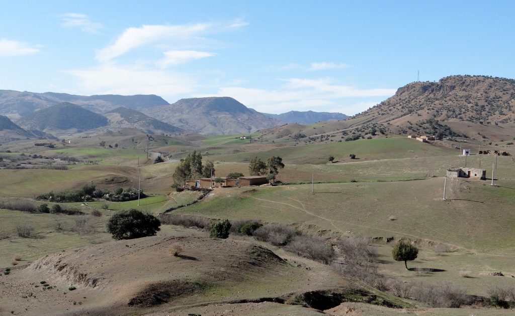 Landscape on the N8 in Morocco