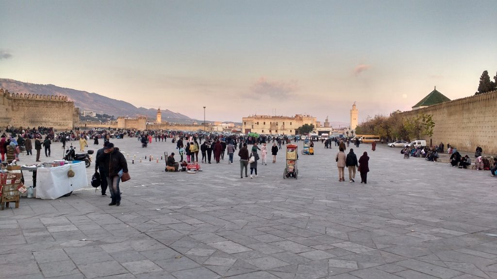 We were parked at the bottom end of this square in Fes. A rather incredible place to stay the night in your motorhome