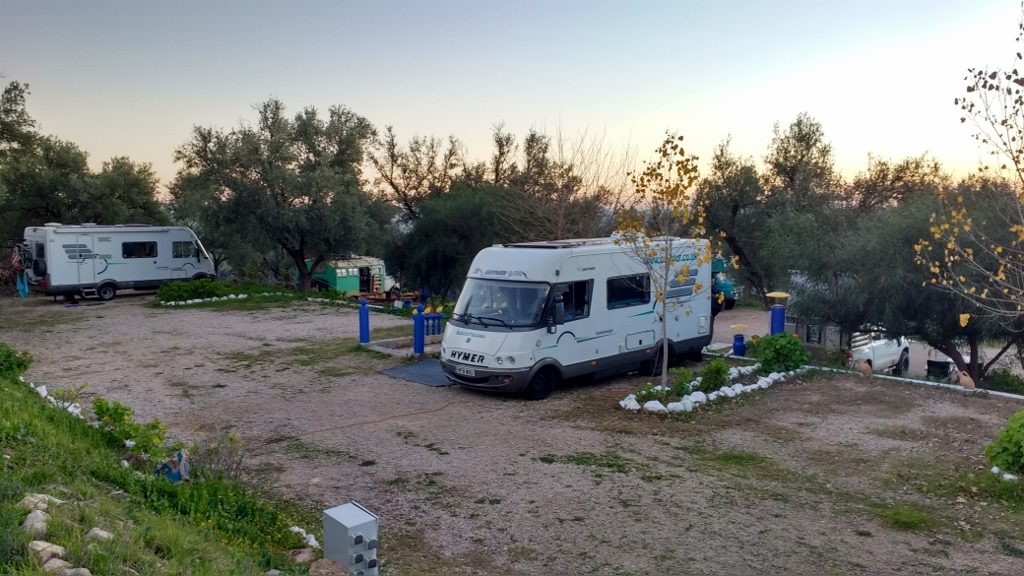 The sun's just set at Camping Zerhoun Bellevue