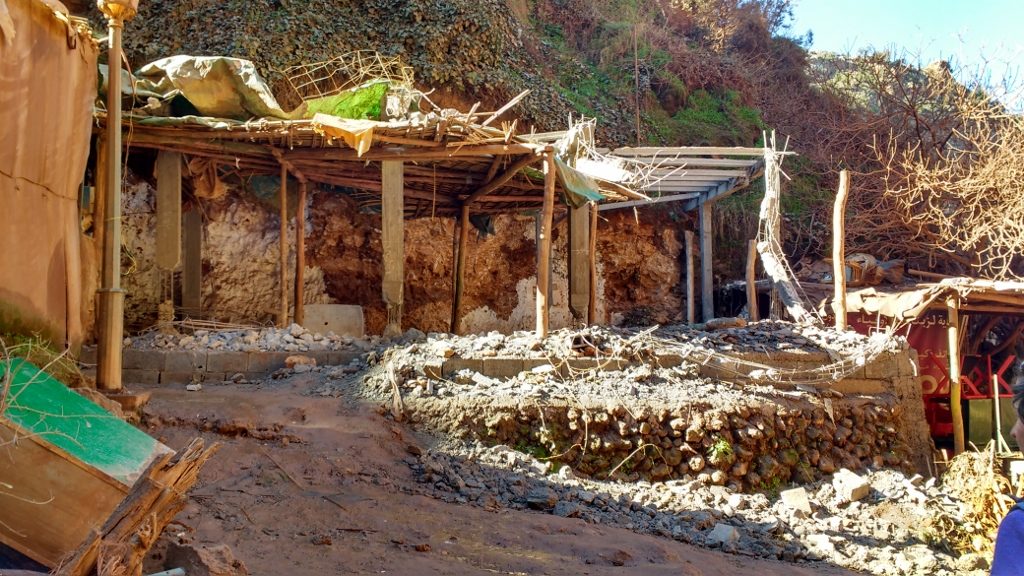 One of the abandoned shanties on the walk down to the bottom of the Cascades d'Ouzoud