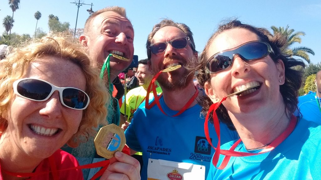 At the finish line of my first ever half marathon in Marakesh - another goal achieved.