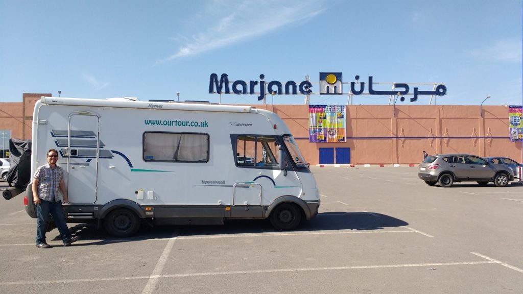 Supermarket shop on the way out of Marrakech