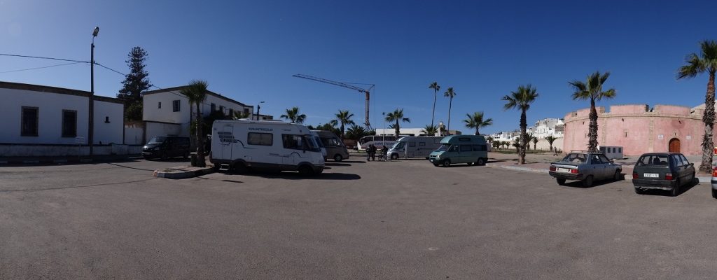 Guarded parking in Essaouira