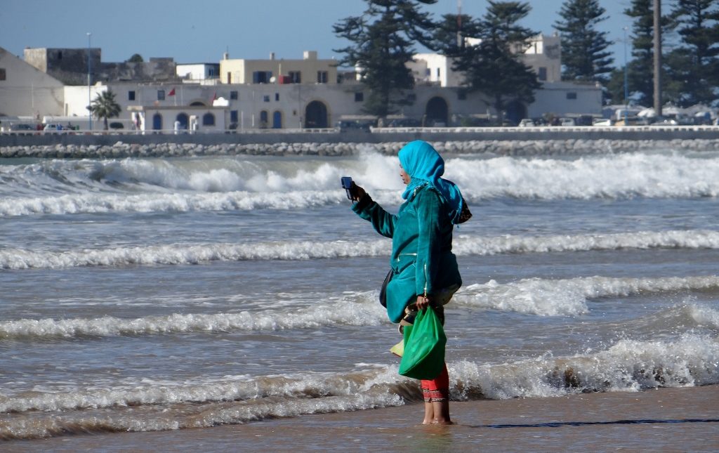 Grabbing a photo of the Atlantic