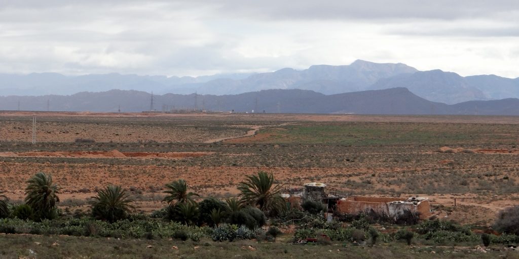 Looking east from the campsite towards the Anti Atlas and Tafraoute