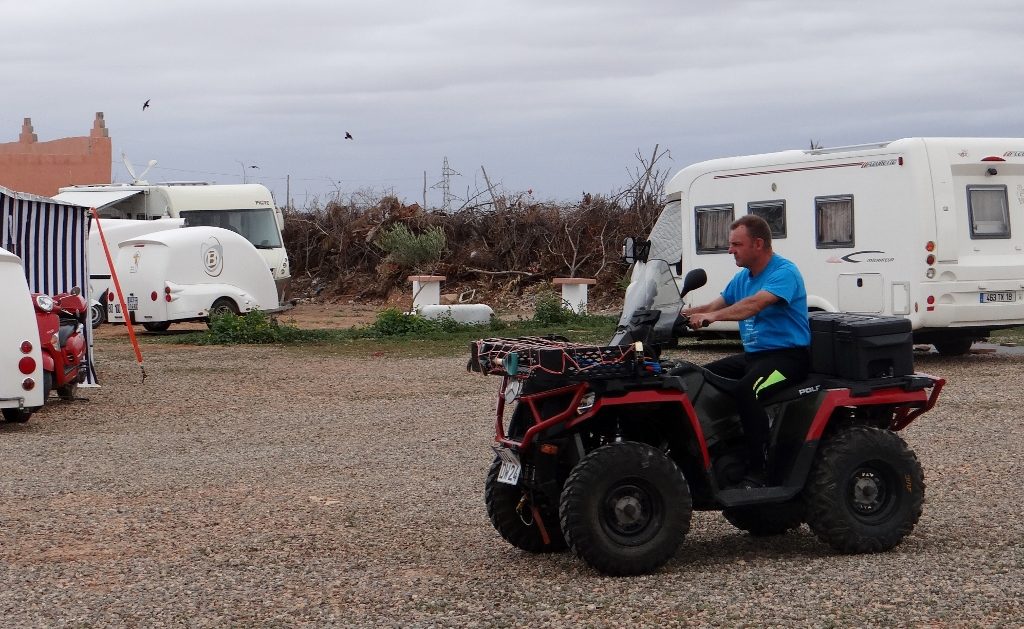 Phil test-driving a quad