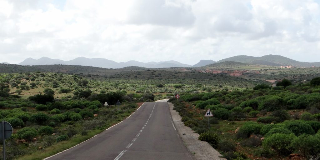 Through rolling hills and cacti on the R104