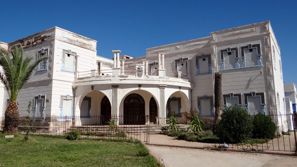The former Spanish Consulate in Sidi Ifni. Now sadly unused, bricked up, and falling apart