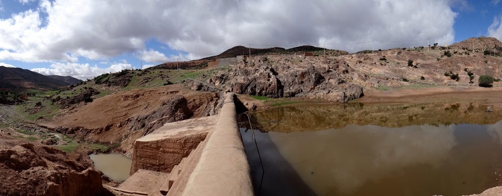 A small dam in the village at the top end of the valley. Electricity pylons run all the way up there, but water and sewage must be more of a problem