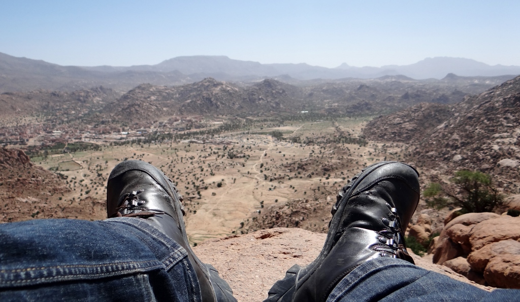 Looking out over the magnificent Anti Atlas Mountains in Morocco