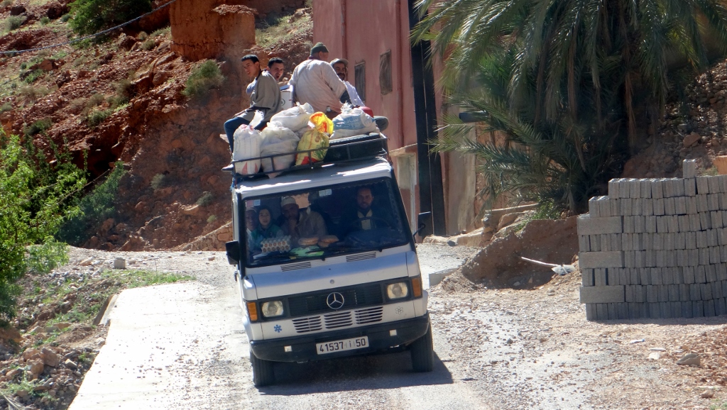 Local bus in Ait Mansour Valley Morocco