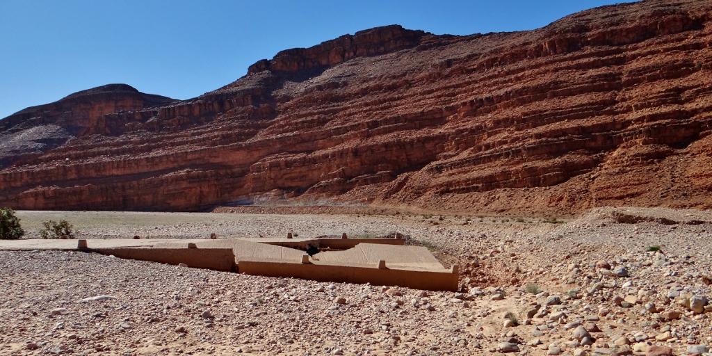 Broken Bridge R107 in Morocco