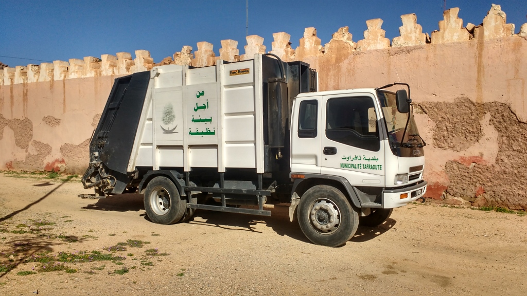 Part of Tafraoute's cleaning crew