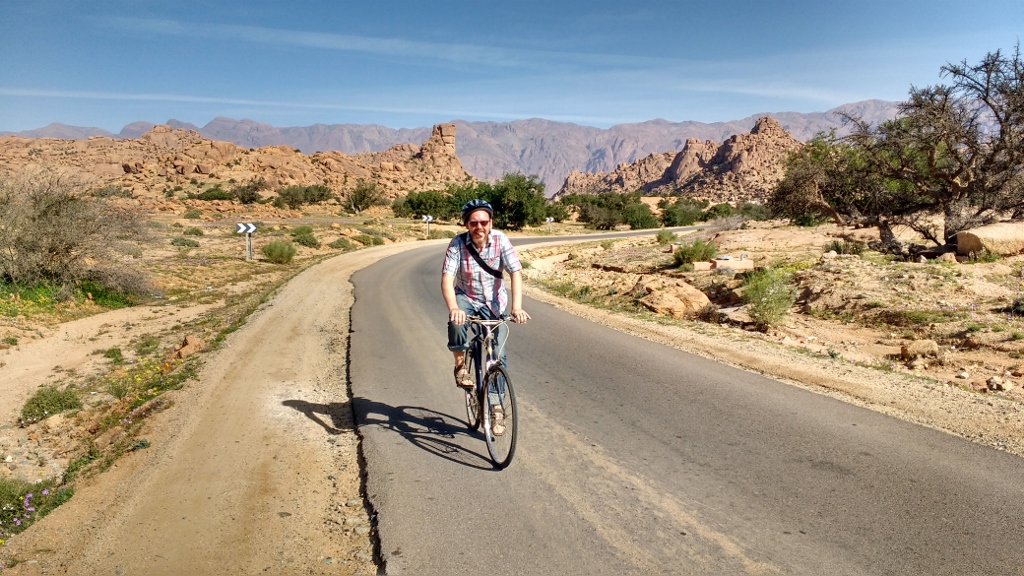 Our for a ride on the BSA bikes - single track road but easy for vehicles to pass