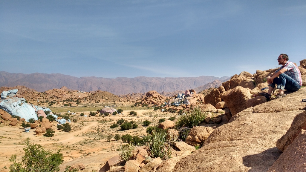 The painted rocks in a valley a few miles from Tafraoute