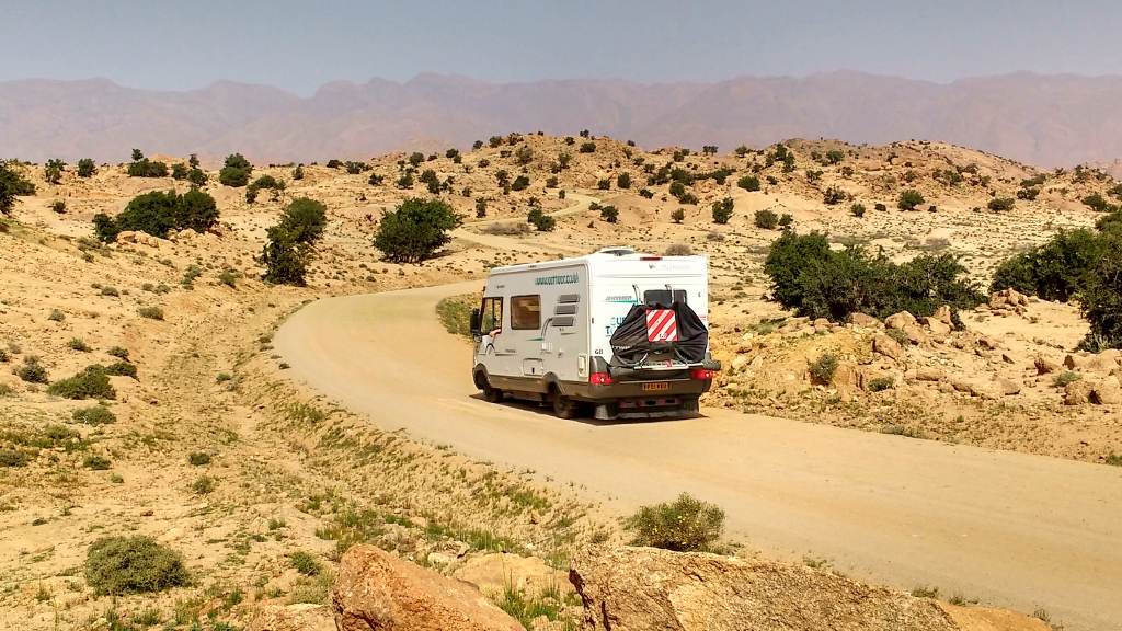 Road to painted rocks Tafraoute Morocco