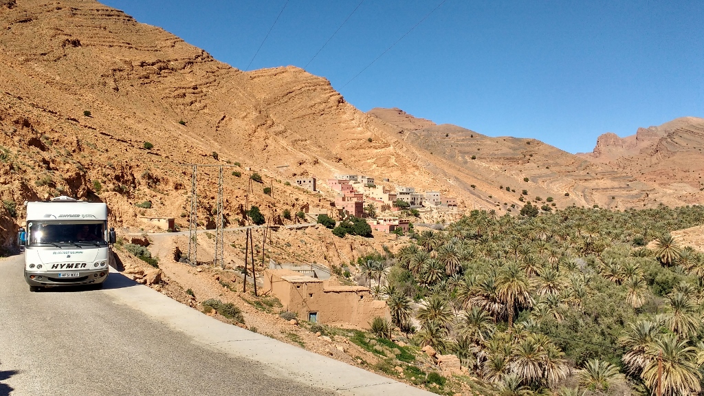 Hymer Motorhome in Ait Mansour Morocco