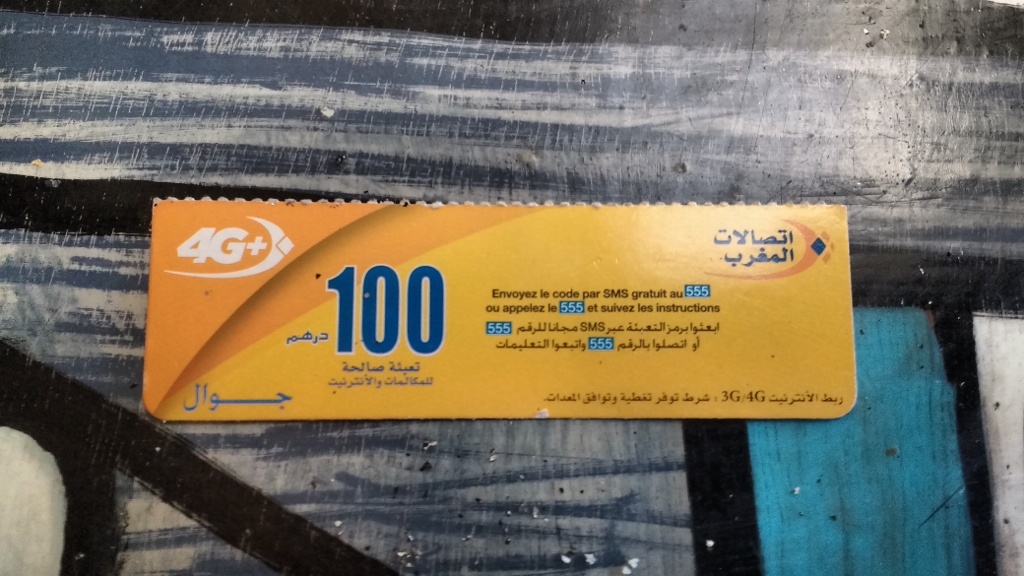 A Maroc Telecom Top-Up Card