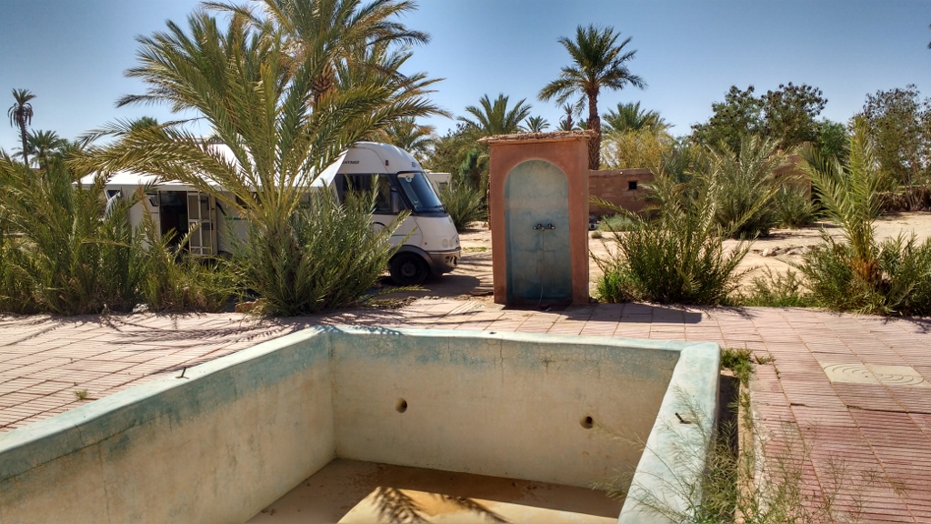 Camping Khayma Park. Yes, we have a pool. No, we have no water. The site could use some tender loving care.