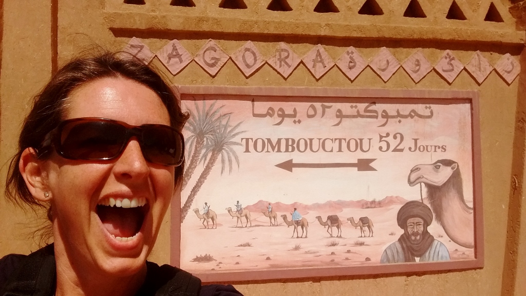 Tombuktou sign in Zagora
