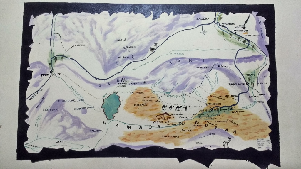 A map of where we are from the campsite reception