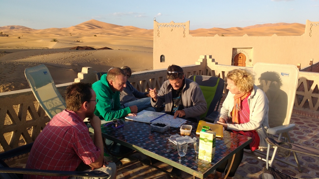 Not a bad spot for a map-chat with new friends