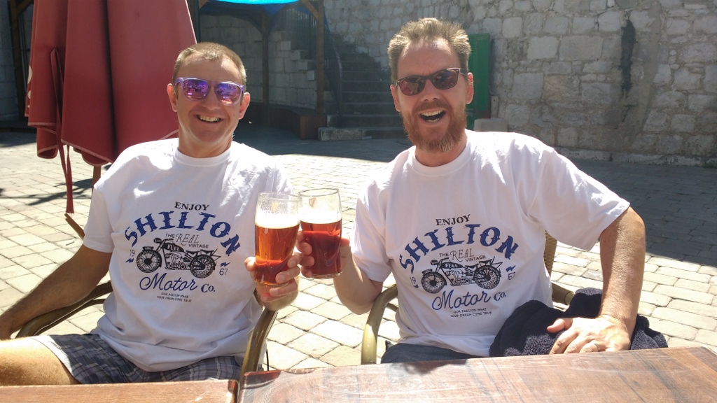 Here's me and Phil, moving on from Morocco.