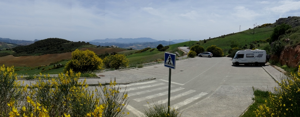 The lower car park at El Torco Natural Park, North of Malaga