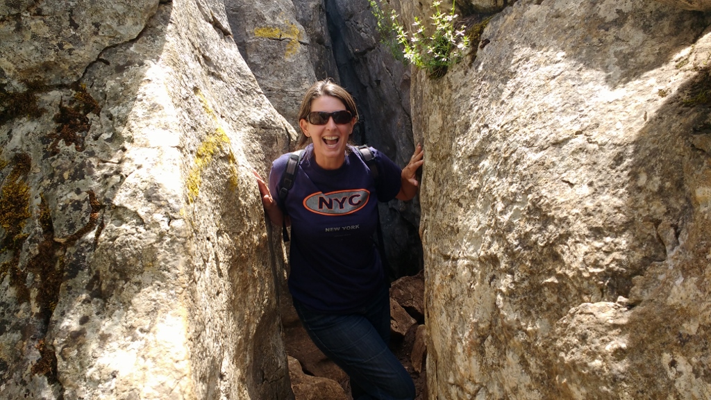 Between a rock and a hard place on the El Torcal walk