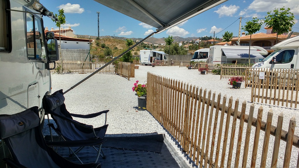 Enjoying the motorhome campsite at Rincón de la Victoria