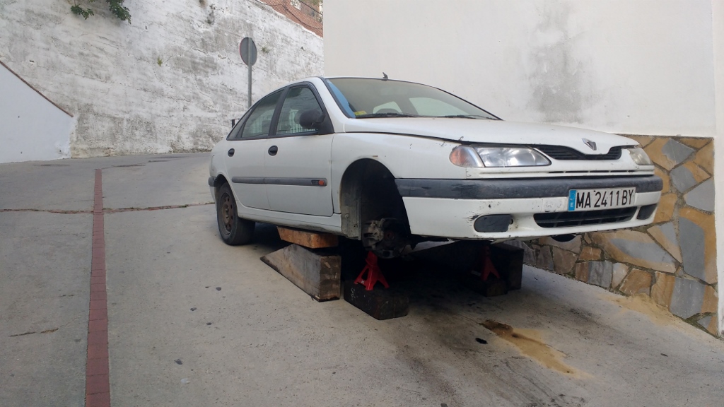 You need some serious ramps to work on your motor around here