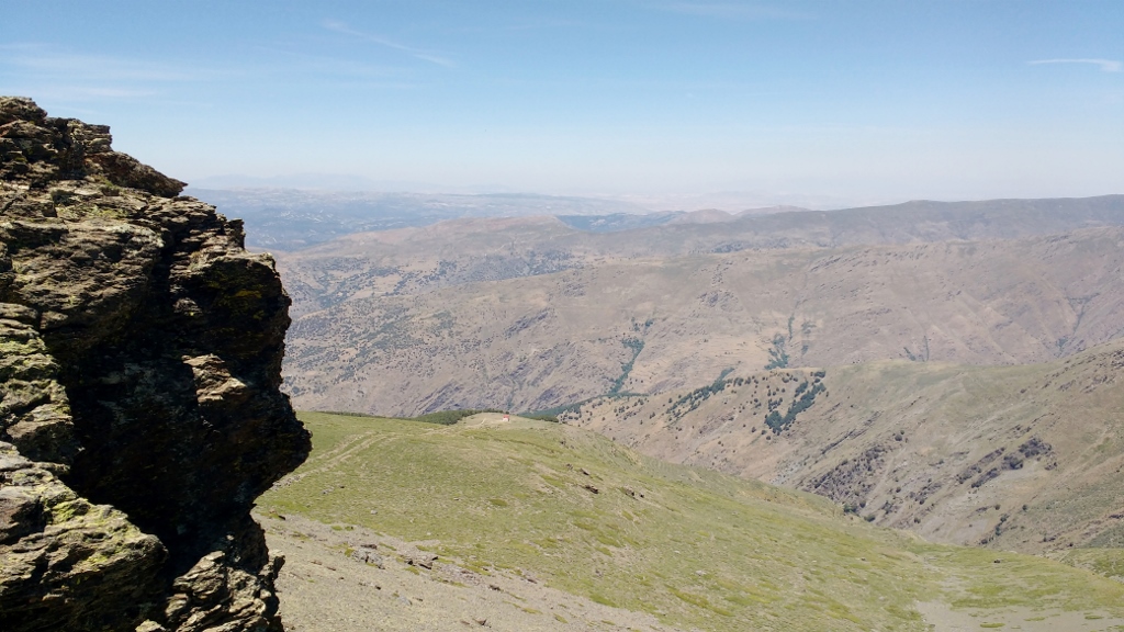 View of the desolate Sierra Nevada from the hill alongside us