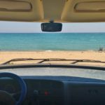 Hymer Windscreen View of Beach