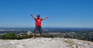 Jay enjoying a viewpoint