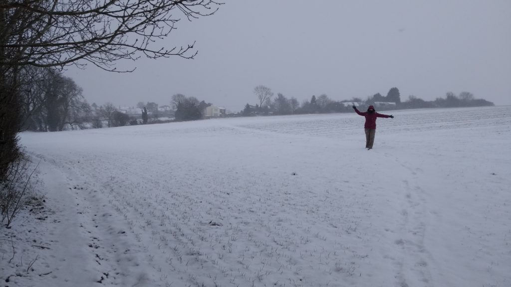 Ju on a wander around the local area, enjoying the fact we had a log fire to return to!