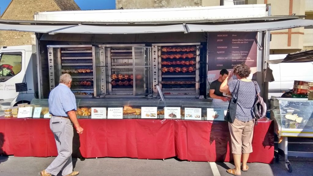 Chicken seller in French Market
