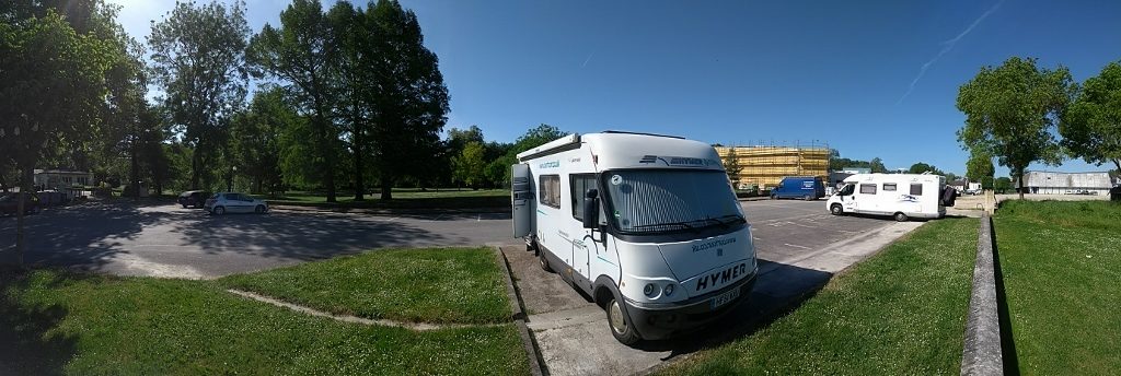 Lovely free village motorhome aire at Saint Denis Les Ponts