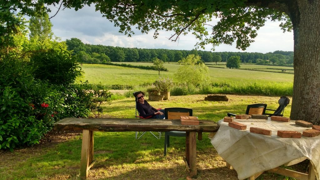  A cool place under the oak tree to sup tea and watch the world go by
