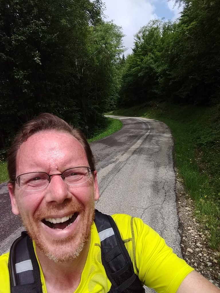 Me, trotting. It got a bit warm, so I was glad of the water. I got through about 1.5 litres.