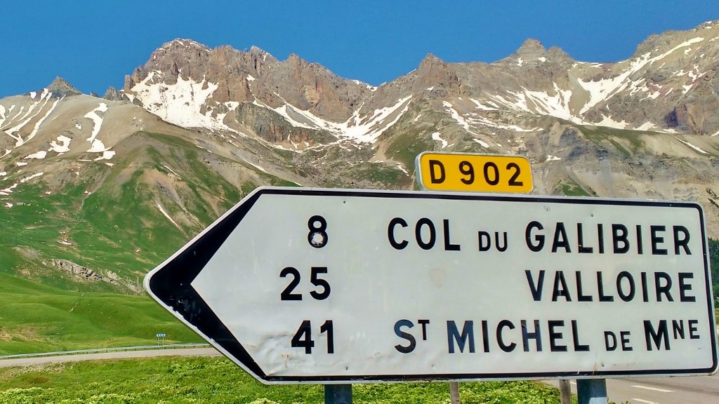 Driving up the Col du Galibier