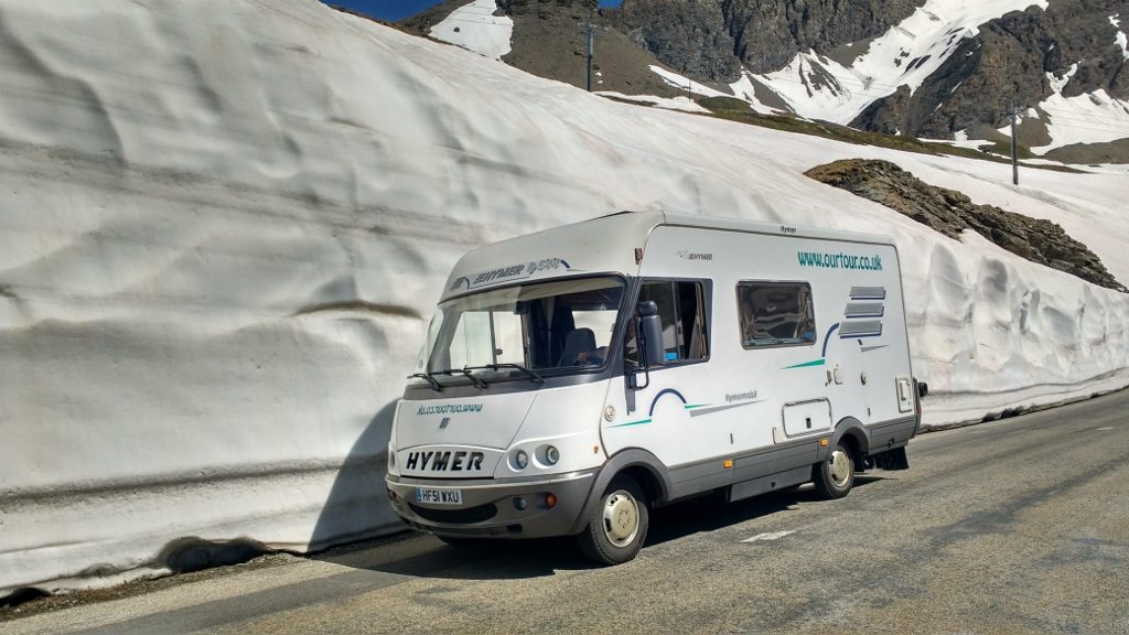 Snow on the Col de L'Iseran in June