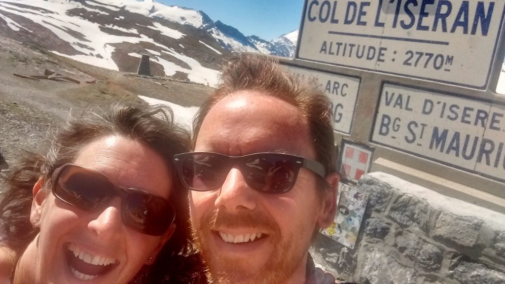 Topping out on the Col de L'iseran