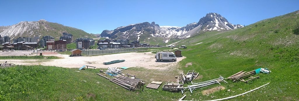 Summer motorhome parking in Tignes